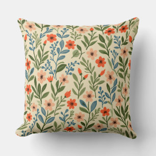 Spring Flower Throw Pillow