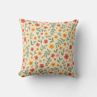 Spring Flower Throw Pillow