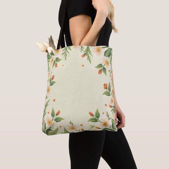 Spring Flower Tote Bag (Close Up)