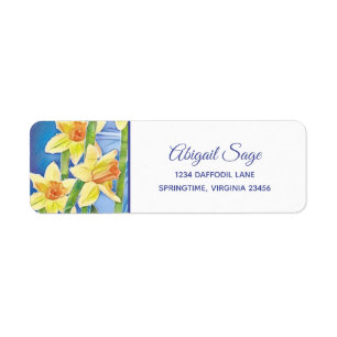 Spring Flower Yellow Daffodil and Sunshine Address
