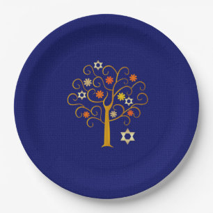 Spring Flowering Tree Passover Celebration Paper Plate