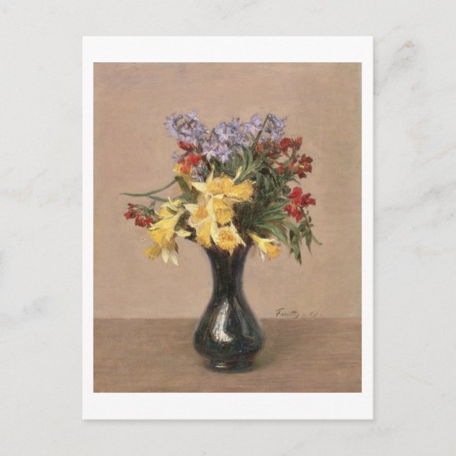 Spring Flowers, 1869 (oil on canvas) Postcard (Front)