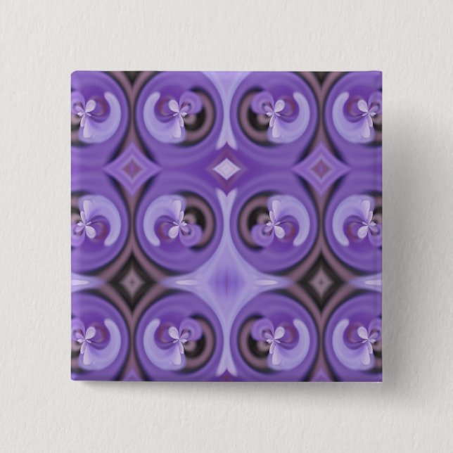 Spring Flowers 2 Inch Square Button (Front)