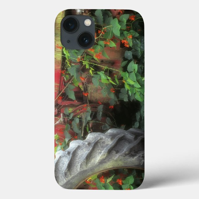 Spring flowers adorn an old tractor. Case-Mate iPhone case (Back)