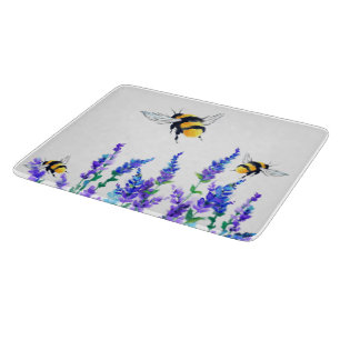 Spring Flowers and Bees Cutting Board