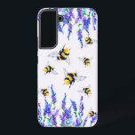 Spring Flowers and Bees Flying Samsung Galaxy Case<br><div class="desc">Beautiful Spring Flowers and Bees Flying - Drawing Nature Sweet Honey Bee - Choose / Add Your Favourite Text / Colour - Make Your Unique Gift - Resize and move or remove and add elements / image with customization tool ! - Drawing and Design by MIGNED. You can also transfer...</div>