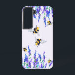 Spring Flowers and Bees Flying Samsung Galaxy Case<br><div class="desc">Beautiful Spring Flowers and Bees Flying - Drawing Nature Sweet Honey Bee - Choose / Add Your Favourite Text / Colour - Make Your Unique Gift - Resize and move or remove and add elements / image with customization tool ! - Drawing and Design by MIGNED. You can also transfer...</div>