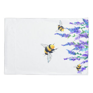 Spring Flowers and Bees Pillow Case