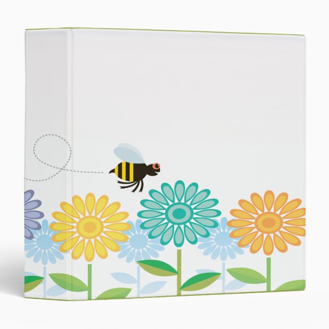 spring flowers and bumble bee binder (Front/Spine)