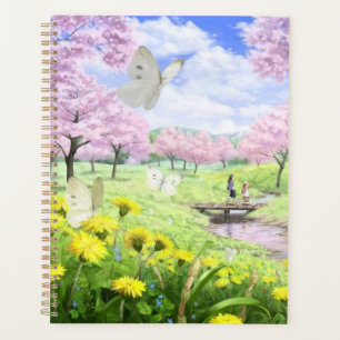 Spring Flowers and Butterflies Planner