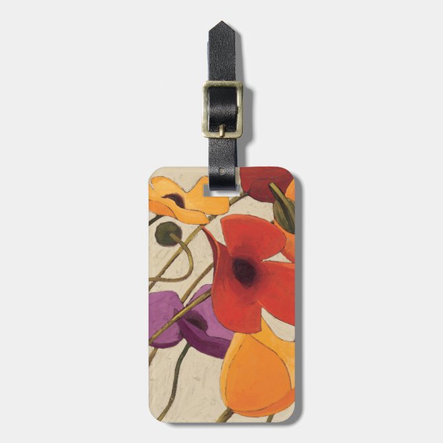 Spring Flowers and Stems Luggage Tag (Front Vertical)