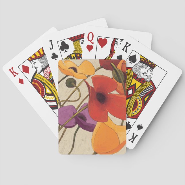 Spring Flowers and Stems Playing Cards (Back)