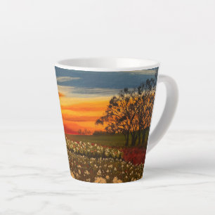 Spring Flowers at Sunset, by Gary Poling  Latte Mug