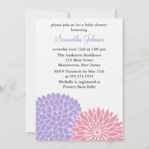 Spring Flowers Baby Shower Invitation