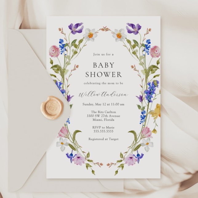 Spring Flowers Baby Shower Invitation (Creator Uploaded)