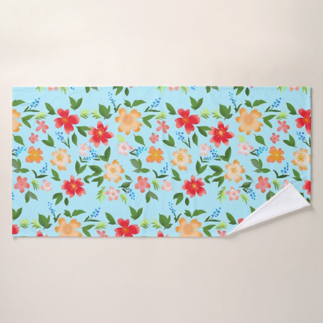 Spring flowers bath towel set (Bath Towel)