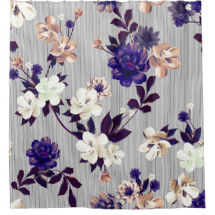 Spring Flowers Black Silhouette Pattern