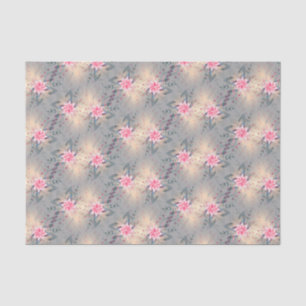 Spring Flowers Blossom Pink Watercolor Tissue Paper