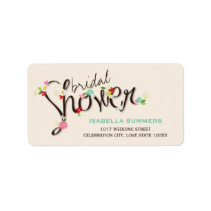 Spring Flowers Bridal Shower Floral Address Labels