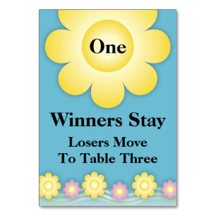 Spring Flowers Bunco Table Card #1