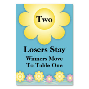 Spring Flowers Bunco Table Card #2