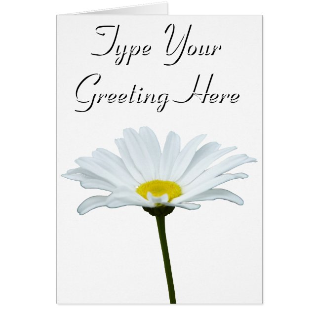 Spring Flowers Card Personalized Daisy Flower Cars (Front)