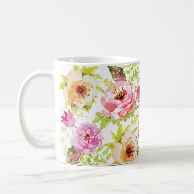 Spring Flowers Coffee Mug (Left)