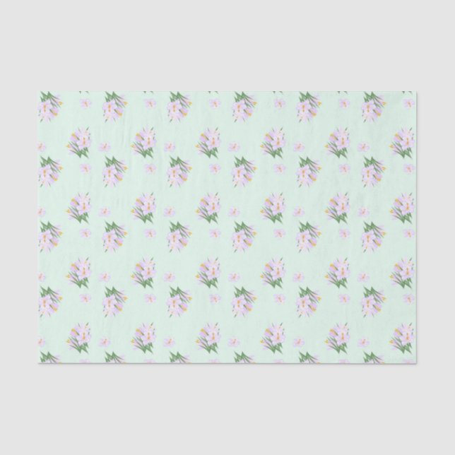 Spring flowers crocuses tissue paper (Front)