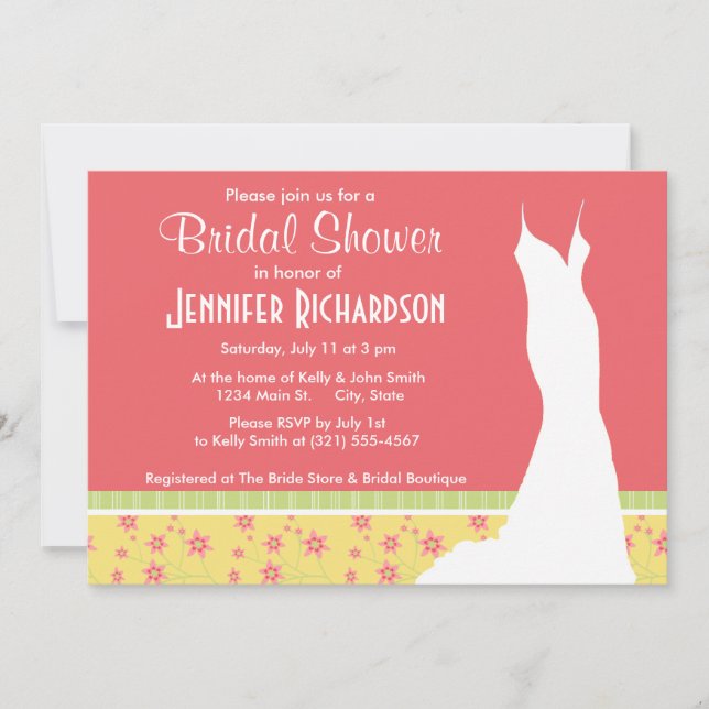 Spring Flowers; Cute Floral Invitation (Front)