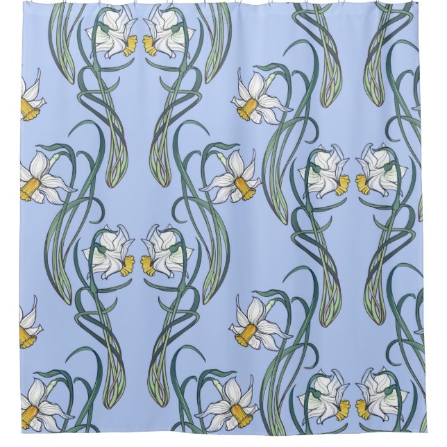 Spring flowers. Daffodil flowers interlaced into a (Front)
