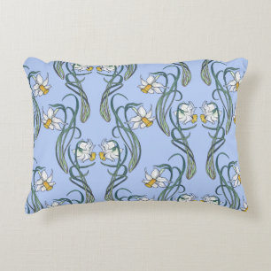 Spring flowers. Daffodil flowers interlaced into a Accent Pillow