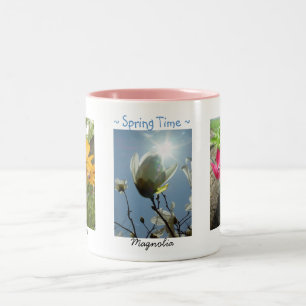 Spring flowers Daisies Magnolia Crocuses Mug