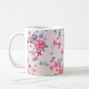 Spring flowers design. Seamless floral pattern. Pl Coffee Mug