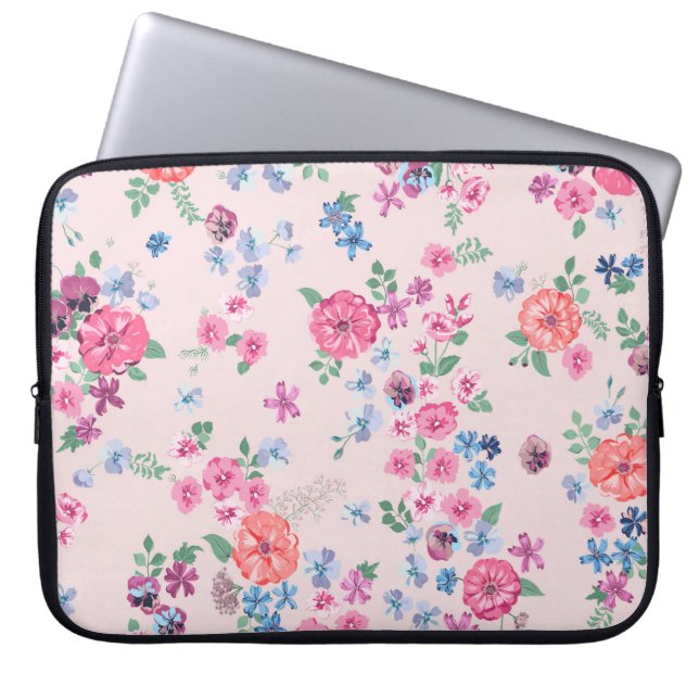 Spring flowers design. Seamless floral pattern. Pl Laptop Sleeve (Front)