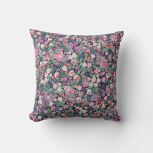 Spring flowers design. Seamless floral pattern. Pl Throw Pillow