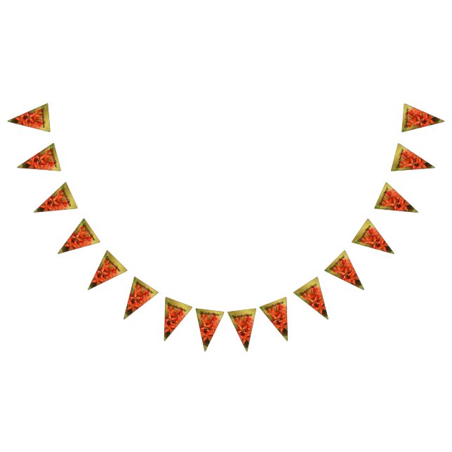 spring flowers, easter, spring, nature, orange bunting flags (All)