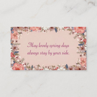 Spring Flowers Enclosure Card