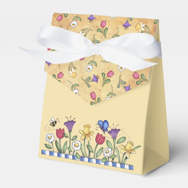 Spring Flowers Favor Box (Front Side)