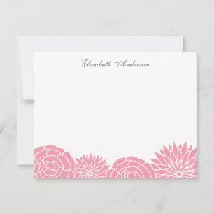 Spring Flowers Flat Thank You Notes {pink} Invitation