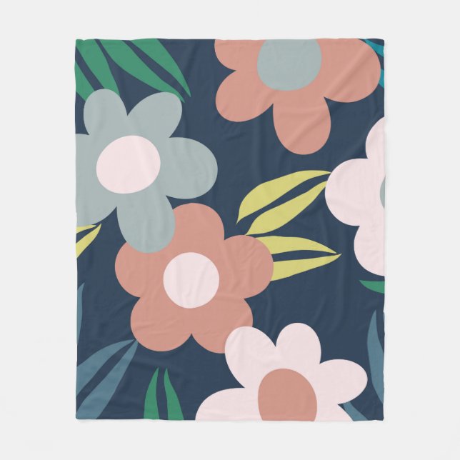 Spring flowers fleece blanket (Front)