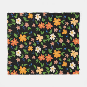 Spring flowers fleece blanket