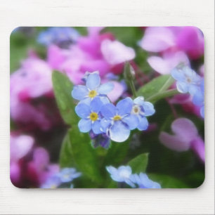 Spring Flowers - Forget Me Nots And Redbuds Mouse Pad