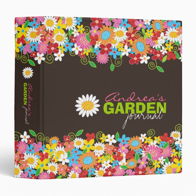 Spring Flowers Garden Journal 1.5" Binder (Front/Spine)