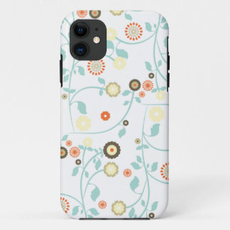 Spring flowers girly mod chic floral pattern iPhone 11 case