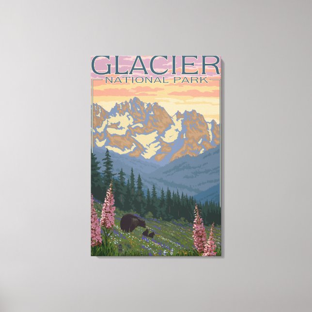 Spring Flowers - Glacier National Park, MT Canvas Print (Front)