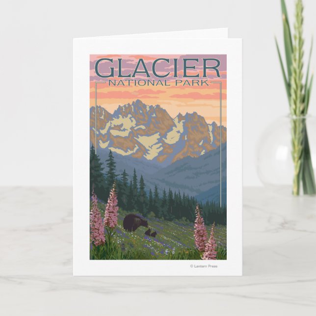 Spring Flowers - Glacier National Park, MT Card (Front)