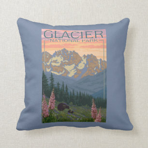 Spring Flowers - Glacier National Park, MT Throw Pillow