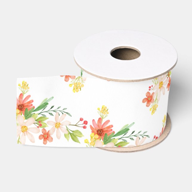 Spring Flowers Grosgrain Ribbon (Spool)