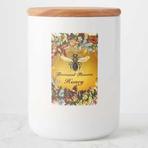 SPRING FLOWERS HONEY BEE / BEEKEEPER BEEKEEPING FOOD LABEL