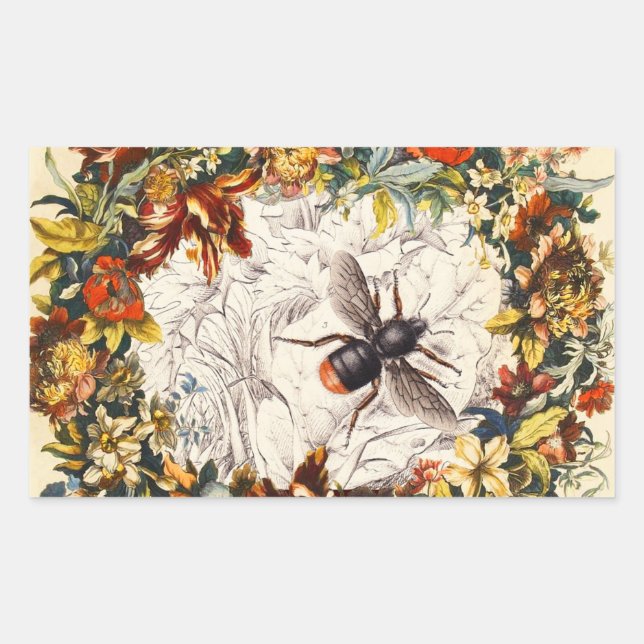SPRING FLOWERS HONEY BEE / BEEKEEPER BEEKEEPING STICKER (Front)
